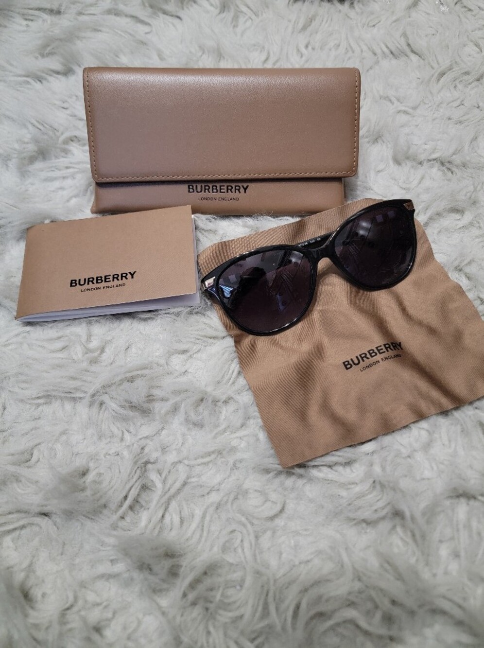 Burberry Black Gradient Sunglasses with Tan Case